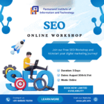 Blue and White Modern SEO Service Instagram Post
